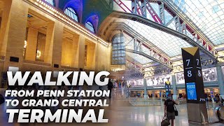 Walking NYC  Penn Station to Times Square amp Grand Central Terminal July 2021 [upl. by Ybba]