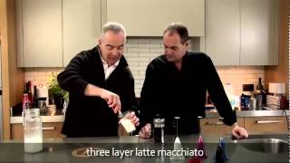 aerolatte  milk frother makes three layer caffè latte macchiato [upl. by Lourie906]