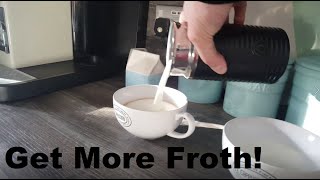 How to Get More Froth from Your Nespresso Coffee Aeroccino  Nespresso tips and help [upl. by Bascio30]