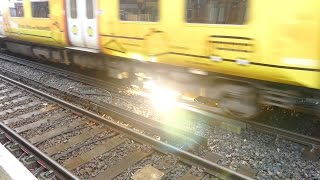 Merseyrail 507 009 making arcs at Birkdale station [upl. by Chamberlain]