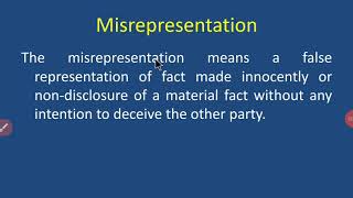 Misrepresentation [upl. by Moreen]