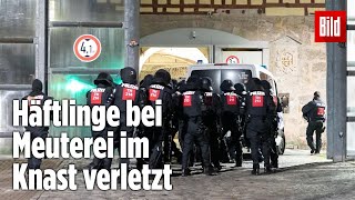 Gefängnismeuterei Polizei stürmt Knast in Thüringen  JVA Untermaßfeld [upl. by Asyram]